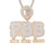 Sterling Silver Being Broke Dollar Bag Icy Hip Hop Pendant