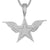 White Double Layer Star Angel Wings Icy Hip Hop Pendant