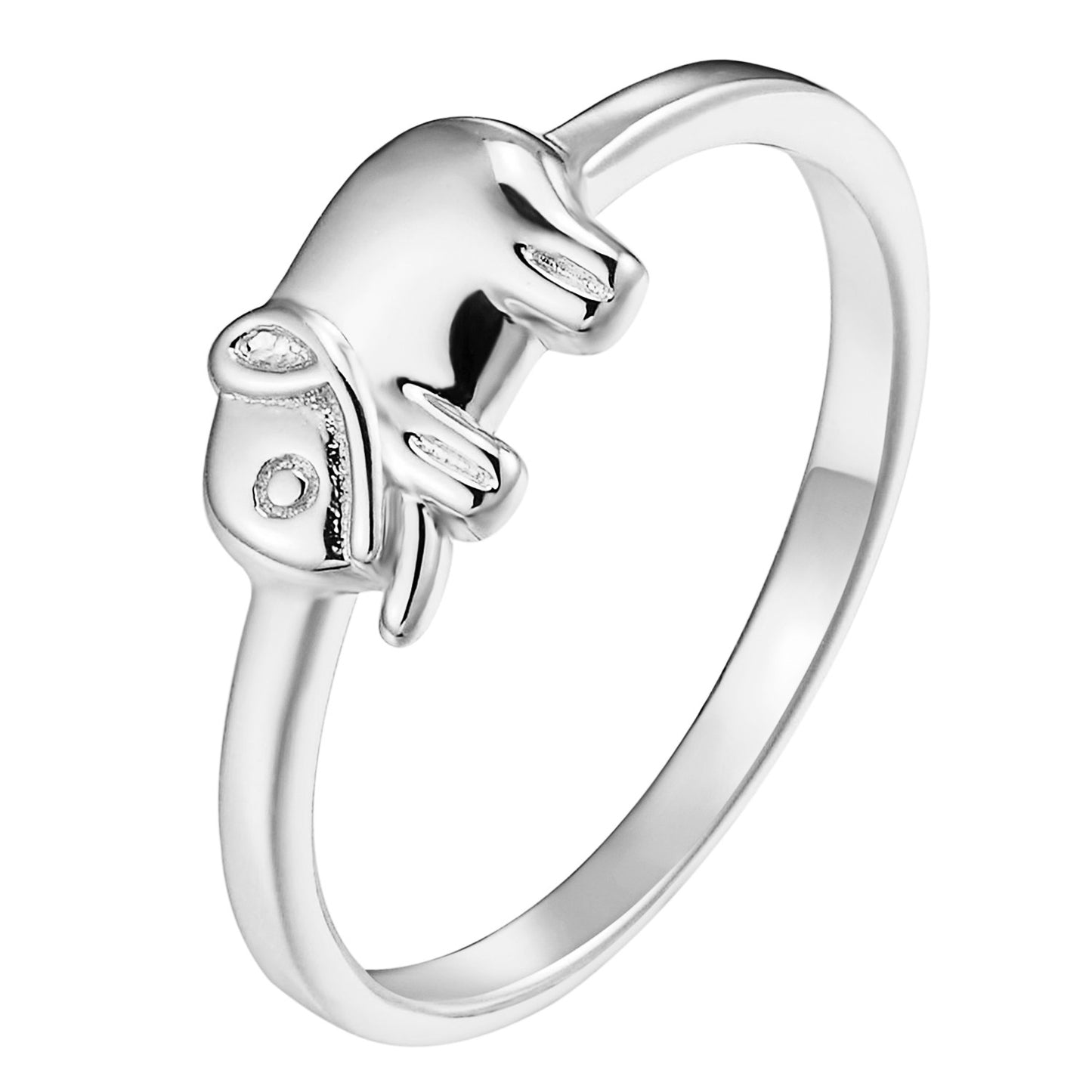 Sterling Silver Womens Elephant Ring 925 Trunk Up Unique Style Sizes 6 7 8