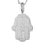 Sterling Silver Double Layer Hamsa Hand Icy Custom Pendant