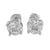 Marquise Cut Round Earrings Lab Diamonds 14k Gold Finish Screw On Unisex