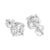 Marquise Cut Round Earrings Lab Diamonds 14k Gold Finish Screw On Unisex