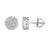 Sterling Silver Bling Prong Solitaire Screw Back Earrings