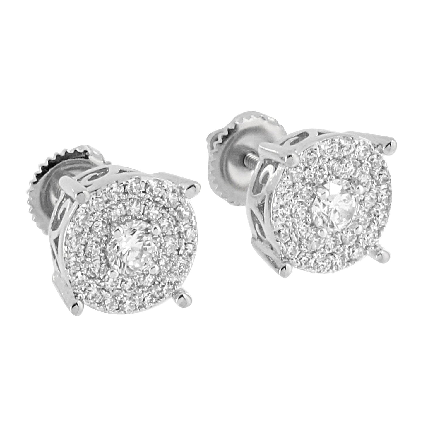 Prong Set Earrings Solitaire Studs Screw Back