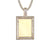 Unisex Dog Tag Baguette Bling Picture Memory Frame Pendant