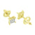 Yellow Gold Finish Earrings Mens Ladies Studs 5 MM Screw Back