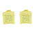 Gold Finish Earrings Studs Mens Ladies Canary Simulated Diamonds