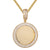 Round Circle Picture Memory Three Row Solitaire Photo Pendant