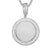 White Icy Solitaire Round Circle Photo Custom Picture Pendant