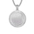 Sterling Silver Baguette Icy Round Picture Photo Circle Pendant Chain