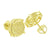 Round Design Mens Earrings Screw Back 14k Gold Finish Yellow Lab Diamonds 11 MM