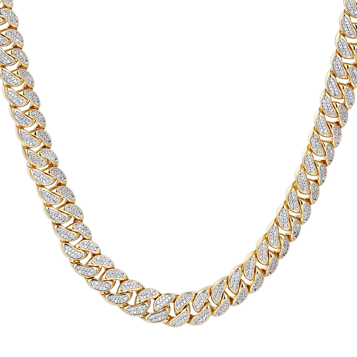 9mm Closed Miami Cuban Links Icy 18-30" Chain