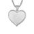 Silver Love Heart Shape Picture Memory Solitaire Pendant Chain