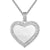 Heart Shape Silver Baguette Bling Photo Picture Gift Pendant