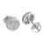 White Round Shape Earrings Simulated Diamonds Custom Celeb Wear