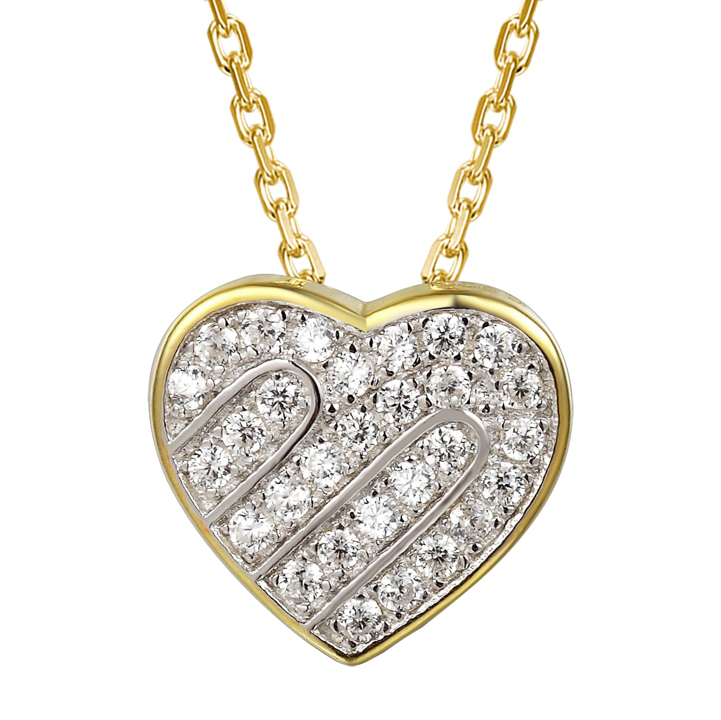 14k Gold Finish  Mini Heart Pendant Valentine's