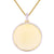 One Row Solitaire Circle Gold Tone Photo Picture Pendant