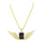 Ruby With Wings Pendant Moon Chain Gold On Sterling Silver