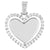 Solitaire One Row Heart Double Side Photo Picture Pendant Chain