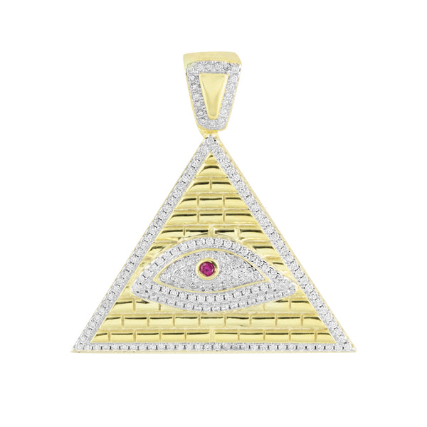 Evil Eye Pyramid Pendant
