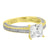 Princess Cut Solitaire Ring Simulated Diamond Wedding Engagement Gold 925 Silver
