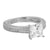 Womens Wedding Solitaire Ring Princess Cut Simulated Diamonds 925 Silver
