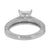 Womens Wedding Solitaire Ring Princess Cut Simulated Diamonds 925 Silver