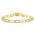 Sterling Silver Mens Bracelet Yellow Gold Finish Simulated Diamonds Brand New