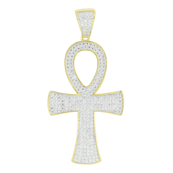 Sterling Silver Ankh Cross Pendant Religious