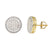 Silver Princess Cut Cluster Solitaire 14k Gold finish Earrings
