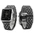 Black &White Icy 38mm Steel Apple Watch band