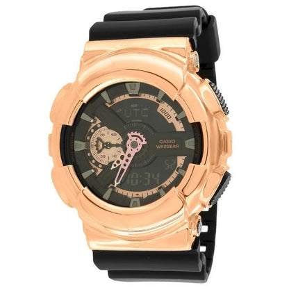 GA110RG-1A Rose Gold Tone Watch G-Shock Black Resin Band Analog Digital Custom