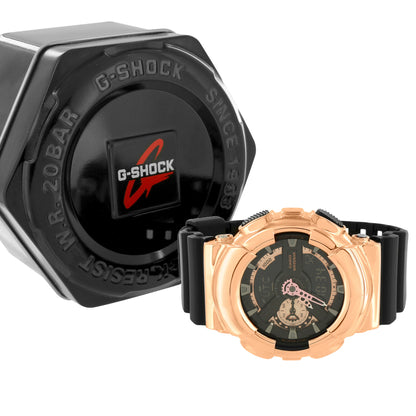 GA110RG-1A Rose Gold Tone Watch G-Shock Black Resin Band Analog Digital Custom