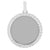 Silver One Row Circle Solitaire Prong Picture Gift Icy Pendant