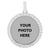 Silver One Row Circle Solitaire Prong Picture Gift Icy Pendant