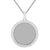 Silver One Row Circle Solitaire Prong Picture Gift Icy Pendant