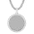 Silver One Row Circle Solitaire Prong Picture Gift Icy Pendant