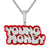 Icy 3D Young Money Red Enamel Rapper Pendant Tennis Chain