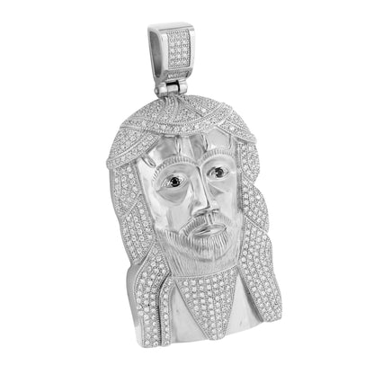 Stainless Steel Jesus Pendant Christ Face Charm With Chain