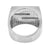 Mens Stainless Steel Ring Simulated Diamonds Wedding Engagement Pave Set 19 MM