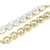 Stainless Steel Tennis Chain Yellow Gold Finish 10 MM Lab Diamonds Solitaire 30