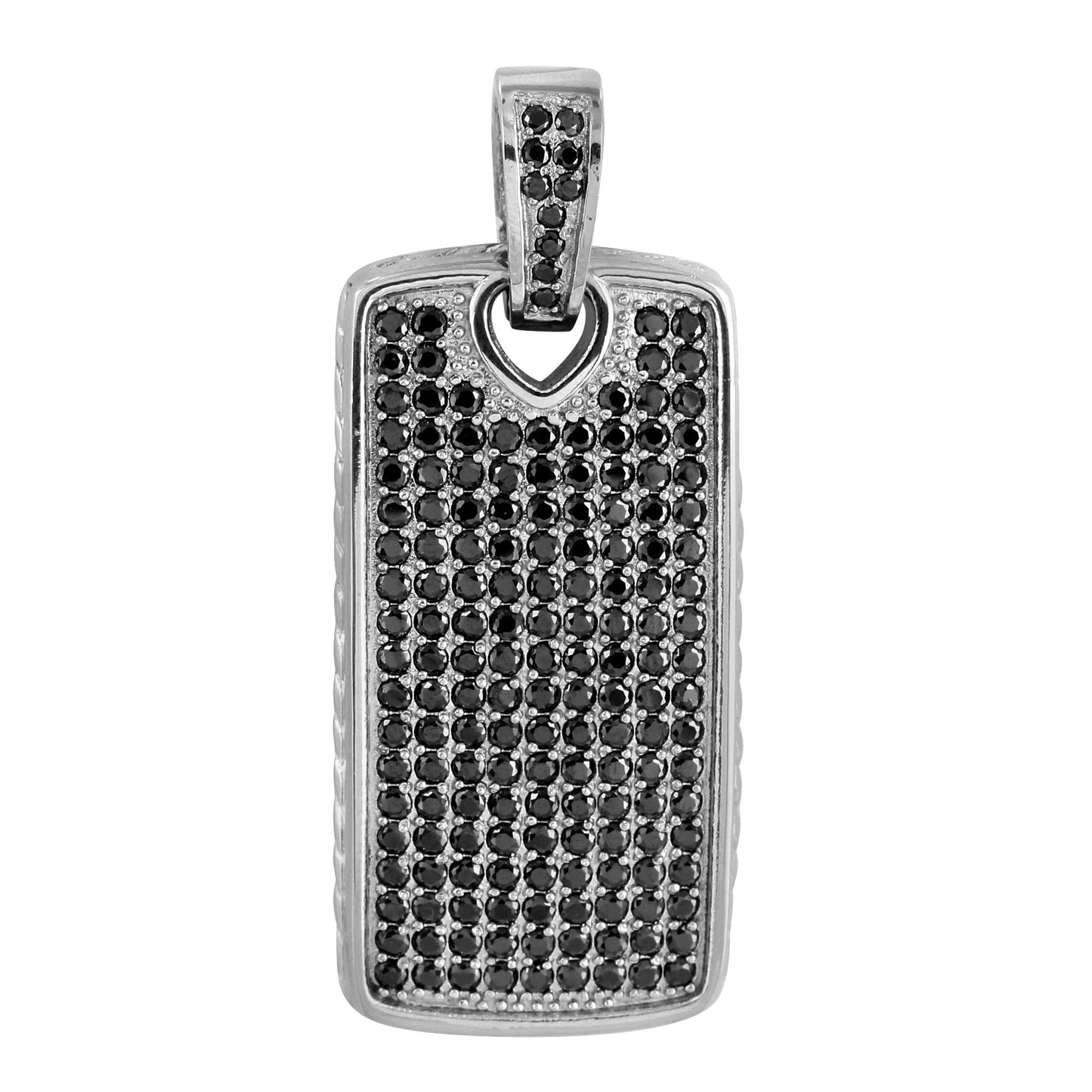 Stainless Steel Dog Tag Pendant Mens Charm