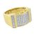Wedding Engagement Gold Ring Mens Designer Simulated Diamonds Stainless Steel