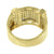 Wedding Engagement Gold Ring Mens Designer Simulated Diamonds Stainless Steel