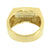 Mens Wedding Ring Band Gold Over Stainless Steel Simulated Diamonds Pave Set New