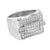 Mens Wedding Ring Simulated Diamonds Stainless Steel Pave Set Unique Designer