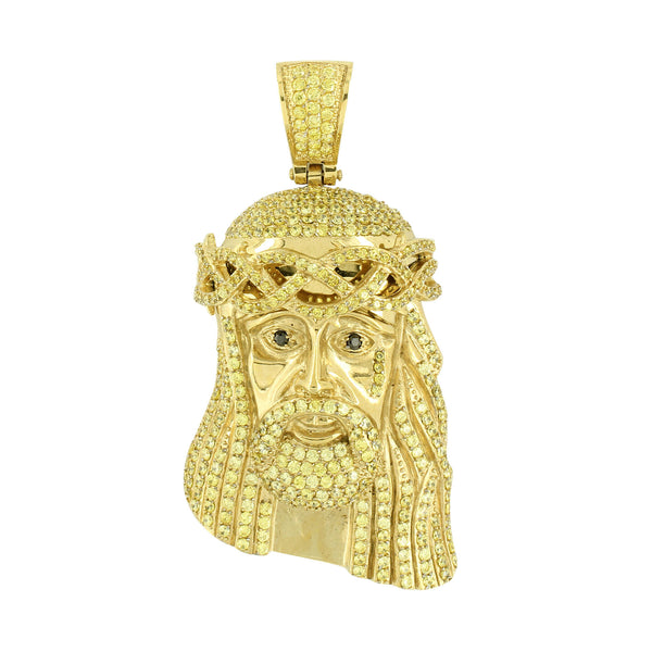 Jesus Pendant Gold Over Stainless Steel Canary