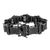 Mens Black PVD Bracelet Solid Stainless Steel 316 Black Lab Diamonds Brand New