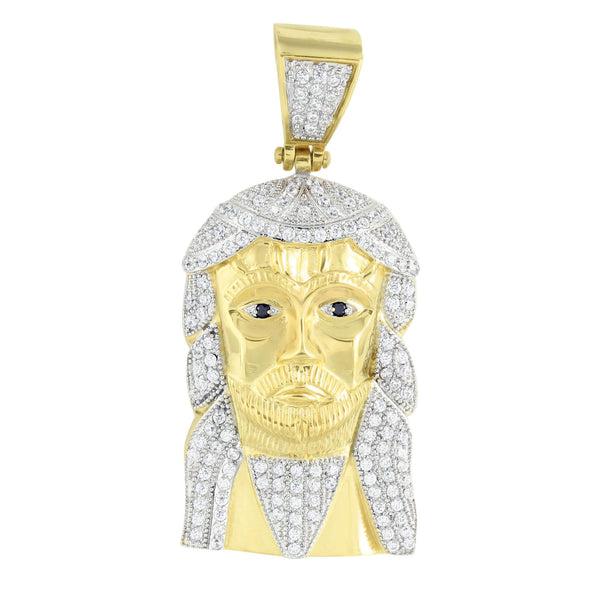 Jesus Pendant 14K Gold Over Stainless Steel With Chain