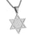 Star Of David Pendant Free Necklace Stainless Steel Brand New Custom Charm Mens